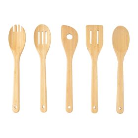 5pk Bamboo Spoons for Cooking, Kitchen Essential Tools Set 5pk Bamboo Spoons for Cooking, Kitchen Essential Tools Set